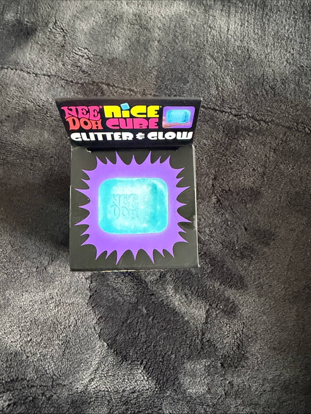 Neefoh Nice Cube Glitter & Glow - blue Super Solid Squish toy NIOP - Picture 7 of 8